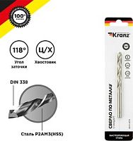 Сверло по металлу 8 мм Kranz HSS DIN 338 (уп.1шт) KR-91-0570  картинка